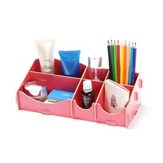 인터팝 곡선라인 화장품 정리대, 레드, 1개