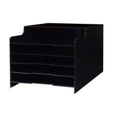 壓克力文件盒, 黑色的, 5層