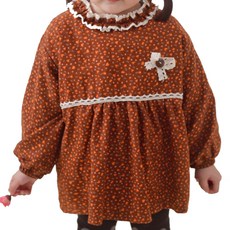 케이코퍼레이션 어린이 앞치마가운 모네32 사이즈2, 브라운, 1개