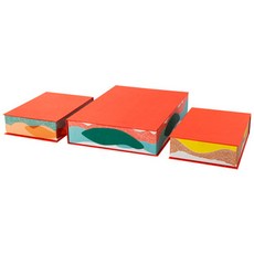 이케아 HEJSAN 서류보관함 3종세트 703.243.17, 오렌지, 1개