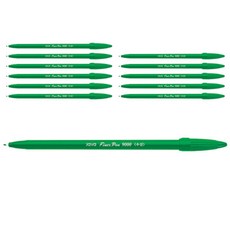 자바펜 화인-X 사인펜 0.3mm, 녹색, 12개