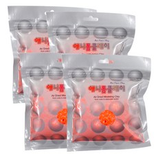 애니클레이 폼클레이 50g 파우치, 4개, 형광오렌지