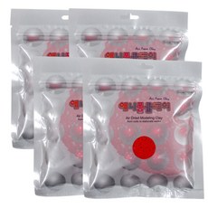 애니클레이 폼클레이 50g 파우치, 4개, 빨강