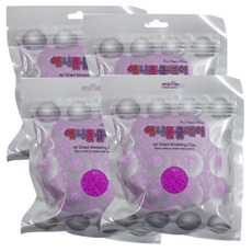 애니클레이 폼클레이 50g 파우치, 4개, 형광보라