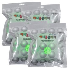 애니클레이 폼클레이 50g 파우치, 4개, 형광초록