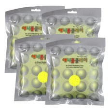 애니클레이 폼클레이 50g 파우치, 4개, 형광노랑