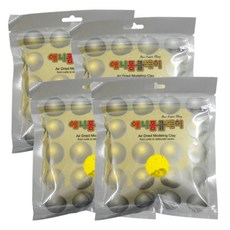 애니클레이 폼클레이 50g 파우치, 4개, 노랑