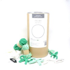 멜로우 미니리본 그린라인 뜨개질 키트, 1세트, 1개