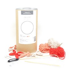 멜로우 미니리본 오렌지라인 뜨개질 키트, 1세트, 1개