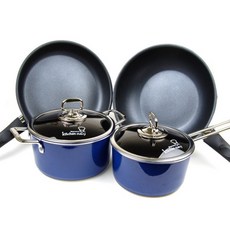 kitchen story IH感應爐適用鈦鑽石不沾平底鍋+炒鍋+單柄湯鍋+雙耳湯鍋, 1套