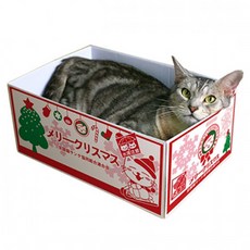 데코퐁 고양이 스크래쳐 박스, 크리스마스, 1개