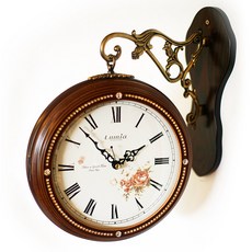 Lumia Lilycubic 原木雙面壁鐘, 胡桃木色