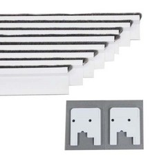 Chanbaram119 L型窗戶縫隙擋條 白色 + 擋風板 白色 套裝, 1套