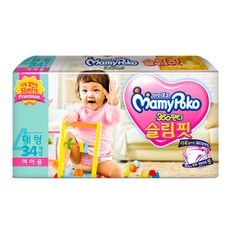 마미포코 360 슬림핏 팬티형 기저귀 여아용, 4단계, 34매