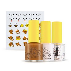 어퓨 네일데코키트 리락쿠마에디션, 1세트, 네일모이스처 8.5ml 1p + 젤탑코트 8.5ml 1p + 리락쿠마딥브라운 8.5ml 1p + 리락쿠마 스티커 1p
