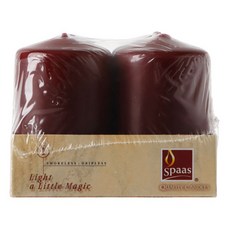 SPAAS 圓柱蠟燭, 酒色, 4 件