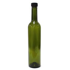 Glassdomae 綠色螺旋蓋500葡萄酒瓶, 500ml, Black Cap, 21入