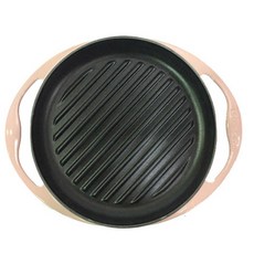 르크루제 원형무쇠그릴 쉬폰핑크, 1개, 25cm