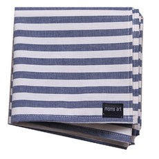 맘스아트 휴대용 소풍 돗자리, 스트라이프 네이비