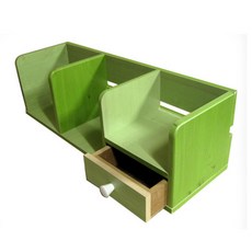 보우데코 플로렌 3단 서랍 책꽂이 B, 그린워시