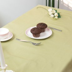 APOA ROOM Naturin 防水桌巾 2人份, 100 x 100 cm, 橄欖色