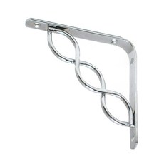 헤펠레 선반브라켓 스크롤 소, 실버, 1개