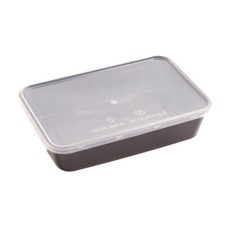 봄91 T-500A 내열강화 블랙 직사각 1칸 일회용도시락 소, 50개입, 1개