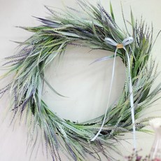 Happy World假花花環, 紫色新鮮薰衣草, 1 個