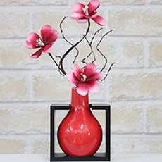 歡樂世界人造花+水滴花瓶套組, 美麗, 1 個