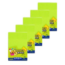 M POSGY Post-it 強力便利貼 5176, 90 張 x 5, 螢光綠