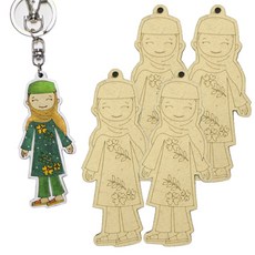 색지청 세계다문화의상 우드아트 10, 말레이시아 카인, 4개