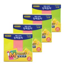 M POSGY 強力螢光便利貼3入組 2576PYPG, 4套