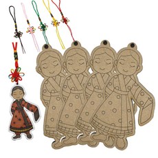 색지청 한국민속의상 우드아트1, 고구려 여자무용수, 4개