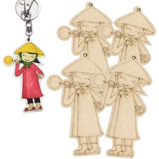 색지청 세계다문화의상 우드아트 9, 베트남 아오지아, 4개