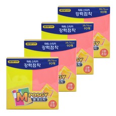 M POSGY Power Sticky 螢光2種 3876PYPP, 4套