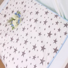 星星印花防水墊, 藍色