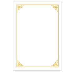 WOOJIN 300 Royal G 琥珀獎狀用紙, 白色, 100個