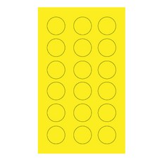 WOOJIN 1000 17號信封貼紙 透明 4p, 直徑2厘米, 1套