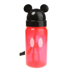 미니미월드 스케이터 미키마우스 얼굴 빨대물통, 혼합색상, 350ml