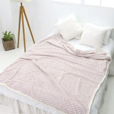 까사베르데 하트양털 두겹 극세사 담요