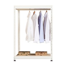 폴던스랙 행거 900x400x1500 2단, 화이트