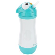 Edison 愛迪生 貓頭鷹造型不鏽鋼吸管杯 320ml, 藍色, 1個