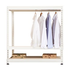 폴던스랙 선반행거 1200x400x1200 3단, 화이트