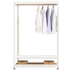 폴던스랙 선반행거 1200x400x2100 3단, 화이트