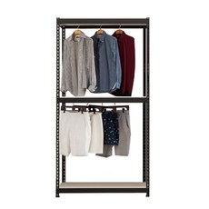 폴던스랙 더블선반행거 700x500x1800 3단, 블랙