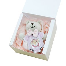 Baby Bakery 孩童服裝熊布偶禮品組, 粉色, 1組