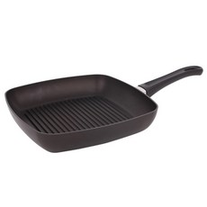 SCANPAN 單柄陶瓷鈦不沾方形橫紋煎烤盤, 27cm, 1個