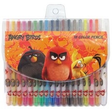 앵그리버드 빙글 색연필, 18색, 1개, 18색