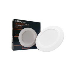 HIPPO LED 4 英寸圓形筒燈嵌入式燈 10W DLD-210W 燈泡顏色黃色, 1入
