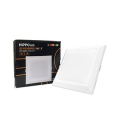 HIPPO LED 6 英寸方形筒燈嵌入式燈 15W DDSQ-215C 日光白光, 1 個